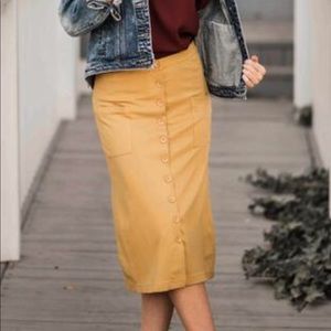 Mustard yellow skirt